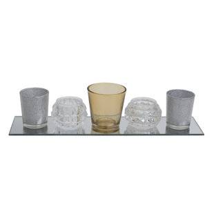 THE HOLIDAY AISLE® Desmond 3.5'' H Glass Tabletop Votive Holder (Set of 6)