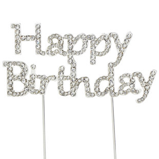 BALA CEILING FANS Rhinestone Happy Birthday Cake Topper