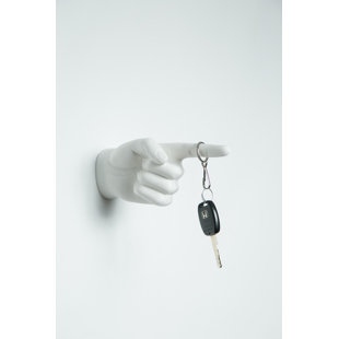 INTERIOR ILLUSIONS One Finger Pointing Hand Wall Mount - 8" long