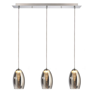DEKO LIGHT Electra 3 - Light Silver LED Kitchen Island Pendant
