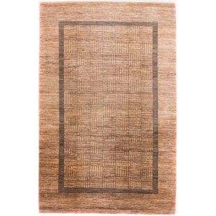 CARPETFINE Handgefertigter Teppich aus Wolle in Beige