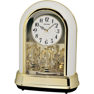 RHYTHM U.S.A INC Analog Quartz Movement / Crystal Tabletop Clock in