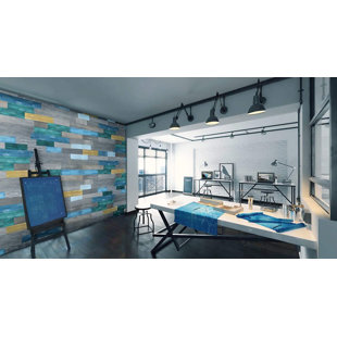 E-JOY 5" x 46.5" Reclaimed Peel and Stick Engineered Wood Wall Paneling