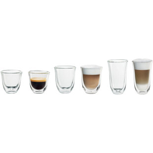 DELONGHI De'Longhi Trio Gift Set 2 Espresso, 2 Cappuccino, 2 Latte Double Wall Thermal Glasses