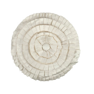 AUSTIN HORN CLASSICS Brighton Ruffled Polyester Throw Pillow