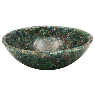 Belfry Bathroom Astrid 400mm L x 400mm W Green Stone Circular Sink