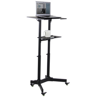 Mount-It! Mobile Standing Height Desk, Portable Podium and Rolling Presentation Lectern