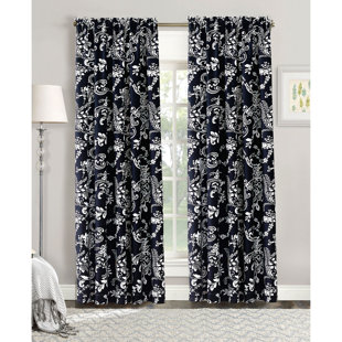 SERENTA La Boheme Floral Rod Pocket Curtain Panels (Set of 2)