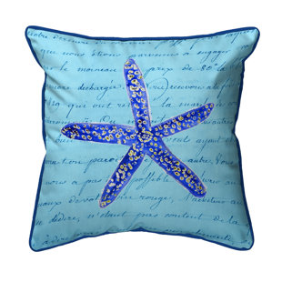 BETSY DRAKE INTERIORS Starfish Reversible Throw Pillow