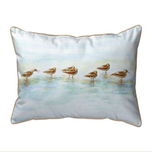 BETSY DRAKE INTERIORS Avocets Indoor/Outdoor Throw Pillow