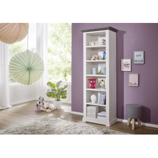 HONEYBEE NURSERY Charis Pine Solid Wood Floating Shelf with Adjustable Shelves