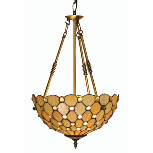 CLASSICLIVING Brandee 1 - Light Antique Brass Bowl Pendant