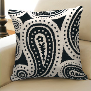 123 CREATIONS Embroidered Wool Throw Pillow