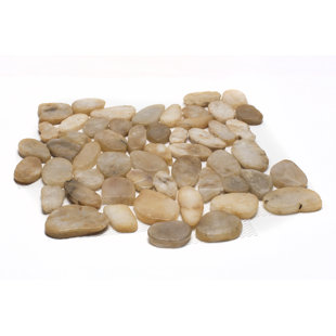 MARGO GARDEN PRODUCTS Rainforest Natural Stone Pebbles Mosaic Wall & Floor Tile