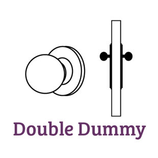 BRASS ACCENTS Renaissance Nantucket Double Dummy Door Knob