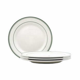 TUXTON HOME Green Bay 10" Ceramic Dinner Plate (Set of 6)