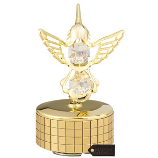 MATASHI CRYSTAL Hummingbird Music Box Figurine