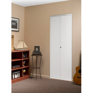 CUSTOM DOOR AND MIRROR 96'' Solid + Manufactured Wood Flush Unfinished Bi-Fold Door