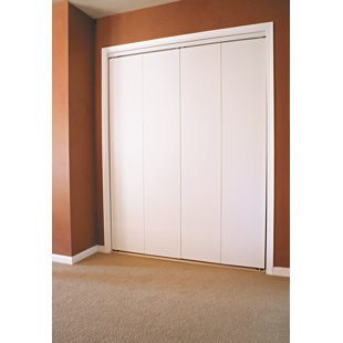 CUSTOM DOOR AND MIRROR 80'' Solid + Manufactured Wood Flush Bi-Fold Door
