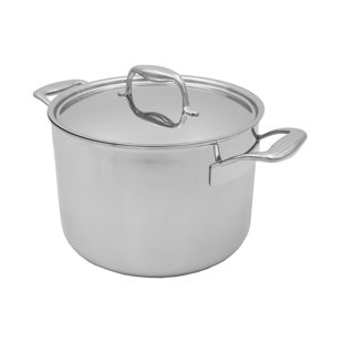 Tuxton Home Eggshell 8 Quarts Stainless Steel Stock Pot
