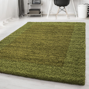 ZIPCODE DESIGN Riam Solid Colour Machine Woven Green Area Rug