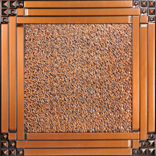 FROMPLAINTOBEAUTIFULINHOURS Deco Corners 24'' L x 24'' W PVC Ceiling Tile In Antique Copper