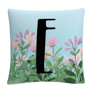 TRADEMARK FINE ART ABC Floral Throw Pillow