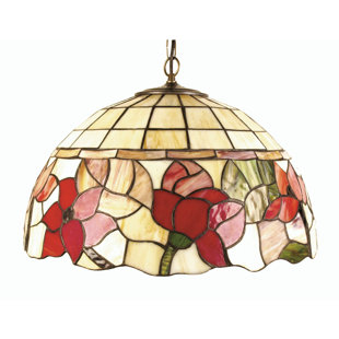 OPHELIA & CO. Adalyn 1 - Light Tiffany Glass Dome Pendant