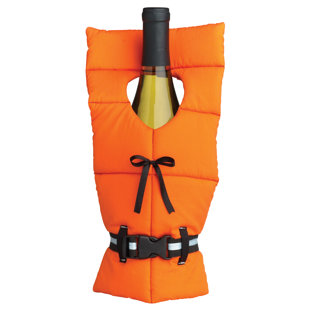 BOSTON WAREHOUSE TRADING CORP Life Preserver Decorative Bottle Cover (Set of 2)