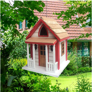 HOME BAZAAR Nestling Series Country Charm 8 in x 6 in x 5.75 in Birdhouse