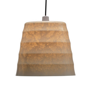 BRAMBLY COTTAGE 25cm H x 27.5cm W Faux Leather Bell Pendant Shade