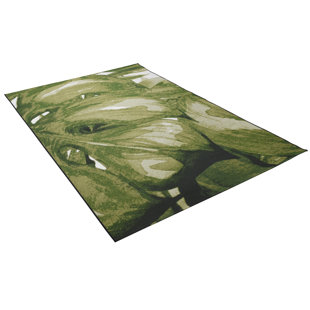 THEKO Floral Machine Woven Area Rug