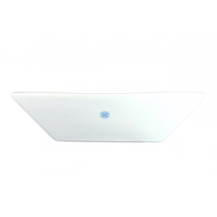 THE RENOVATORS SUPPLY INC. White Castle Ceramic Square Countertop Vessel Bathroom Sink (Set of 2)