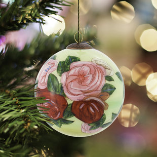LA PASTICHE Glass Vintage Ball Ornament (Set of 4)