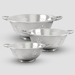 Cook Pro Pineapple 3 - Piece Stainless Steel Colander Set