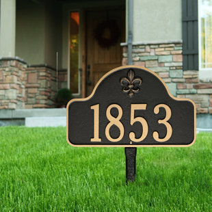 OLD CENTURY FORGE Fleur de Lis Address Plaque