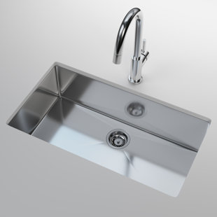 CANTRIO KONCEPTS Cantrio Premium Stainless Steel Single Kitchen Sink with 32" x 18" x 9.25" Dimensions