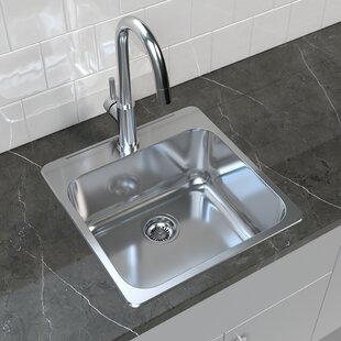 CANTRIO KONCEPTS Cantrio Premium Stainless Steel Single Kitchen Sink with 20" x 20" x 8" Dimensions