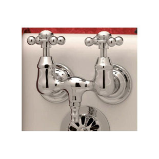 CHEVINGTON Double Handle Wall Mounted Clawfoot Tub Faucet