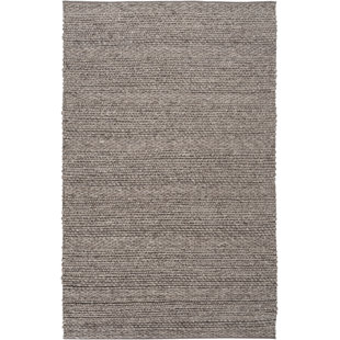JOSS & MAIN Zekia Handmade Flatweave Wool Charcoal Rug