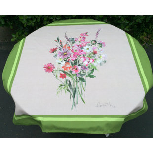 LA MAISONNETTE Square Floral Cotton Tablecloth