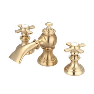 DCOR DESIGN Widespread 2-handle Bathroom Faucet with Drain Assembly