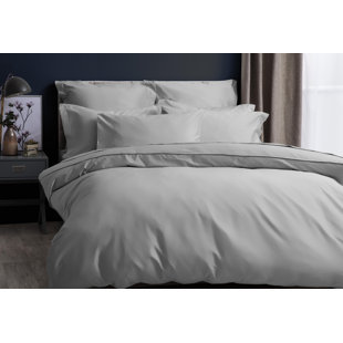 BELLEDORM 450 TC Pima Cotton Range Cotton Solid Colour Duvet Cover Set with Pillowcases