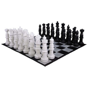 MEGACHESS 37" Giant Plastic Chess Set with Quick Fold Nylon Board