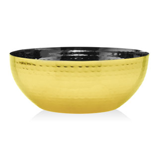 GODINGER SILVER ART CO Hammered Round Gold Nut Bowl