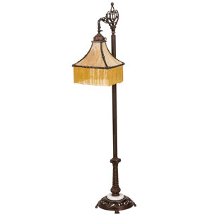 MEYDA TIFFANY Victoria 59'' Mahogany Bronze Task/Reading Floor Lamp