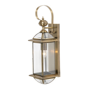 DAKOTA FIELDS Kaliyah Brass Outdoor Wall Lantern