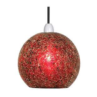 LATITUDE VIVE 18cm H Glass Round Pendant Shade ( Screw On )