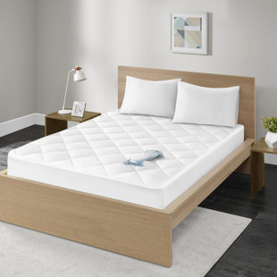 ALWYN HOME Quiet Nights 300 Thread Count Cotton Sateen Waterproof Mattress Pad