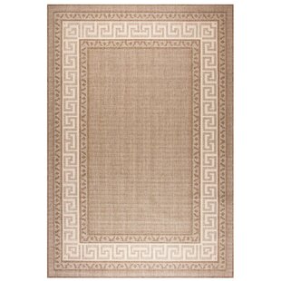 BLOOMSBURY MARKET Blomkest Geometric Machine Woven Brown Area Rug